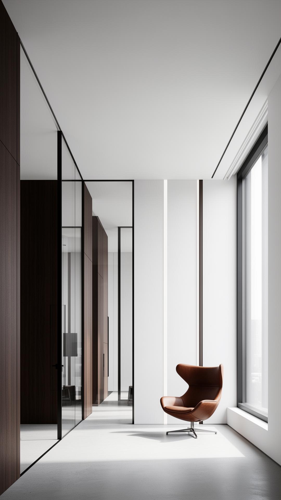 Interior modern al cabinetului LUCA LEGAL STUDIO